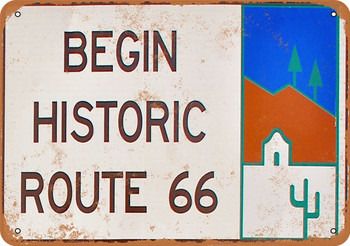 Historic Route 66 - Metal Sign