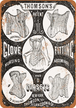 1883 Thomson's Corsets - Metal Sign