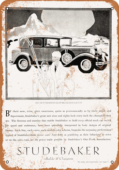 1929 Studebaker Automobiles - Metal Sign