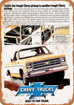 1979 Chevrolet Trucks - Metal Sign