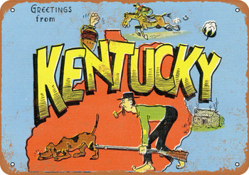 Greetings from Kentucky - Metal Sign