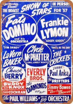 1957 Fats Domino and Frankie Lymon - Metal Sign