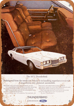 1972 Ford Thunderbird - Metal Sign