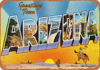 Greetings from Arizona - Metal Sign