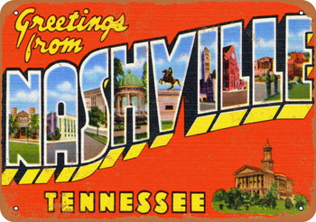Greetings from Nashville - Metal Sign