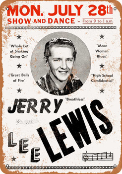 1954 Jerry Lee Lewis Show and Dance - Metal Sign