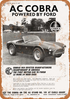 1964 AC Cobra Powered by Ford - Metal Sign