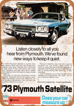 1973 Plymouth Satellite - Metal Sign
