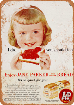 1958 Jane Parker Bread - Metal Sign