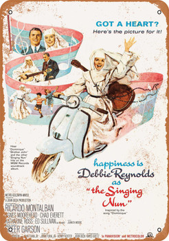 1966 The Singing Nun Movie - Metal Sign