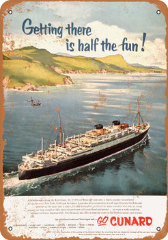 1953 Cunard Ocean Liners - Metal Sign