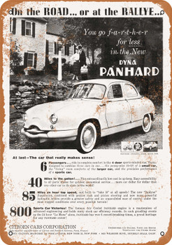 1958 Citroen Dyna Panhard - Metal Sign