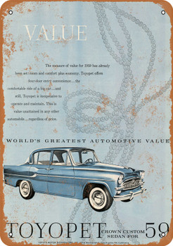 1959 Toyota Toyopet - Metal Sign