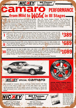 1967 Nickey Special Camaro - Metal Sign