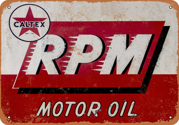 Caltex RPM Motor Oil - Metal Sign