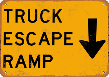 Truck Escape Ramp - Metal Sign