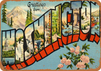 Greetings from Washington - Metal Sign