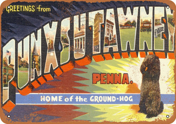 Greetings from Punxsutawney - Metal Sign