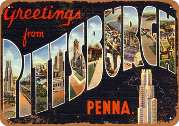 Greetings from Pittsburgh - Metal Sign