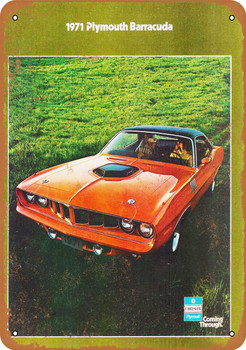 1971 Plymouth Barracuda - Metal Sign 2