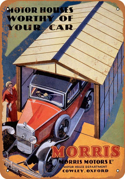 1932 Morris Motor House Garages - Metal Sign