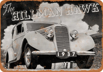 1937 Hillman Hawk - Metal Sign