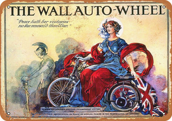Wall Auto-Wheel Motorcycle - Metal Sign
