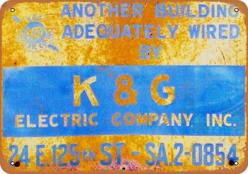 Another Building Adequately Wired Metal Sign