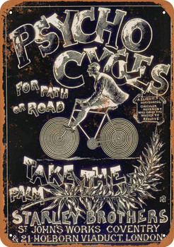 Psycho Cycles - Metal Sign