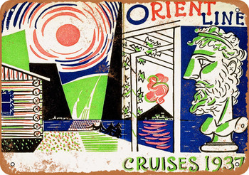 1937 Orient Line Cruises - Metal Sign