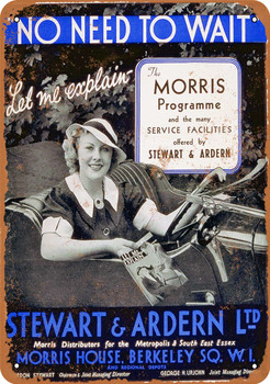1936 Morris Service - Metal Sign