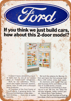 1966 Ford Refrigerators - Metal Sign