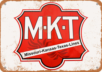 Katy M-K-T Railroad - Metal Sign