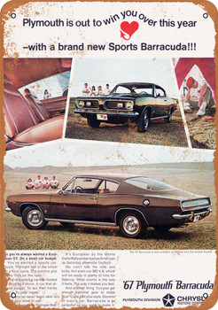 1967 Plymouth Barracuda - Metal Sign