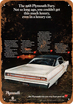 1968 Plymouth Sport Fury - Metal Sign