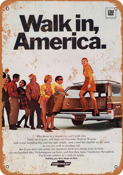 1970 Chevrolet Walk-In Station Wagons - Metal Sign