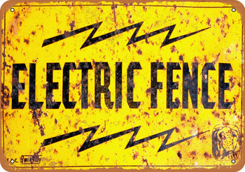 Electric Fence - Metal Sign