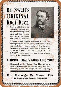 1907 Dr. Swett's Original Root Beer Metal Sign