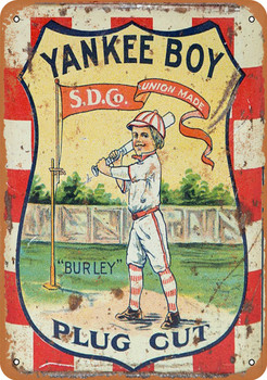 Yankee Boy Plug Cut Tobacco - Metal Sign