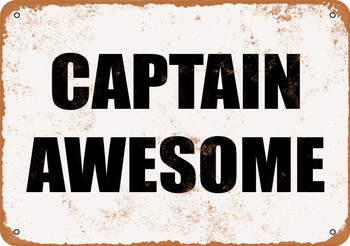 Captain Awesome - Metal Sign