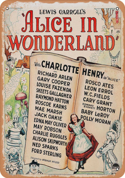 Alice in Wonderland (1933) - Metal Sign