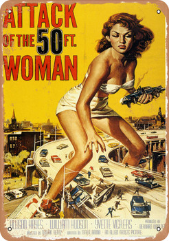 Attack of the 50 ft Woman (1958) - Metal Sign