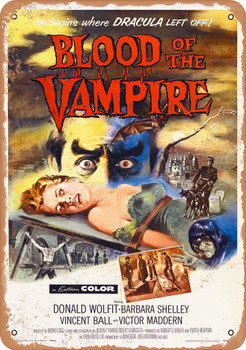 Blood of the Vampire (1958) - Metal Sign
