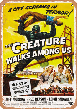 Creature Walks Among Us (1956) - Metal Sign