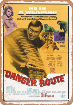 Danger Route (1967) - Metal Sign