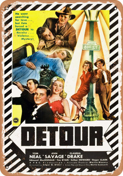 Detour (1945) - Metal Sign