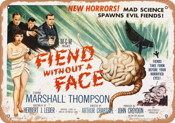 Fiend Without a Face (1958) 1 - Metal Sign