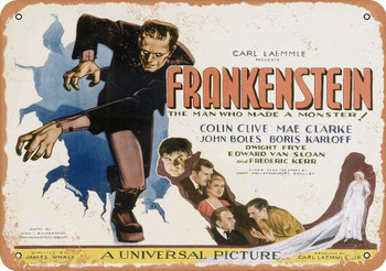 Frankenstein (1931) 3 - Metal Sign