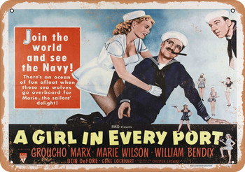 Girl in Every Port (1952) - Metal Sign