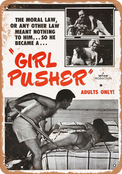 Girl Pusher (1968) - Metal Sign
